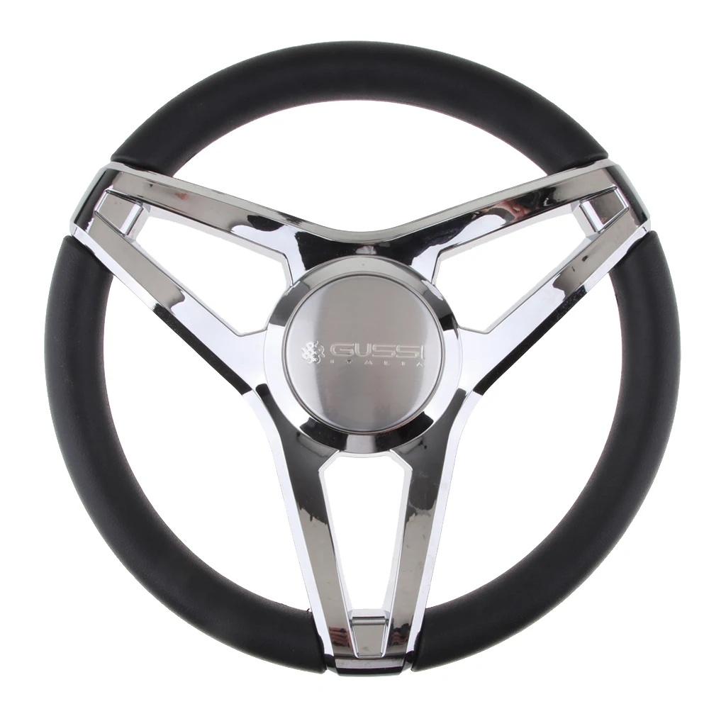 

Chrome Stainless Steel Boat Marine Steering Wheel 3 Spoke 13.7''