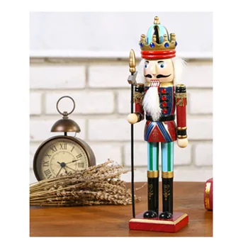 

Handpainted 30cm Wooden Nutcracker King Soldier Figures Figurine Home Ornaments Kids Christmas Gift #2