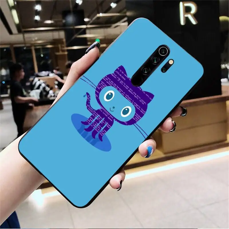 xiaomi leather case cover Social Github Programming Cat Soft Phone Case Cover for Redmi Note 9 8 8T 8A 7 6 6A Go Pro Max Redmi 9 K20 xiaomi leather case glass