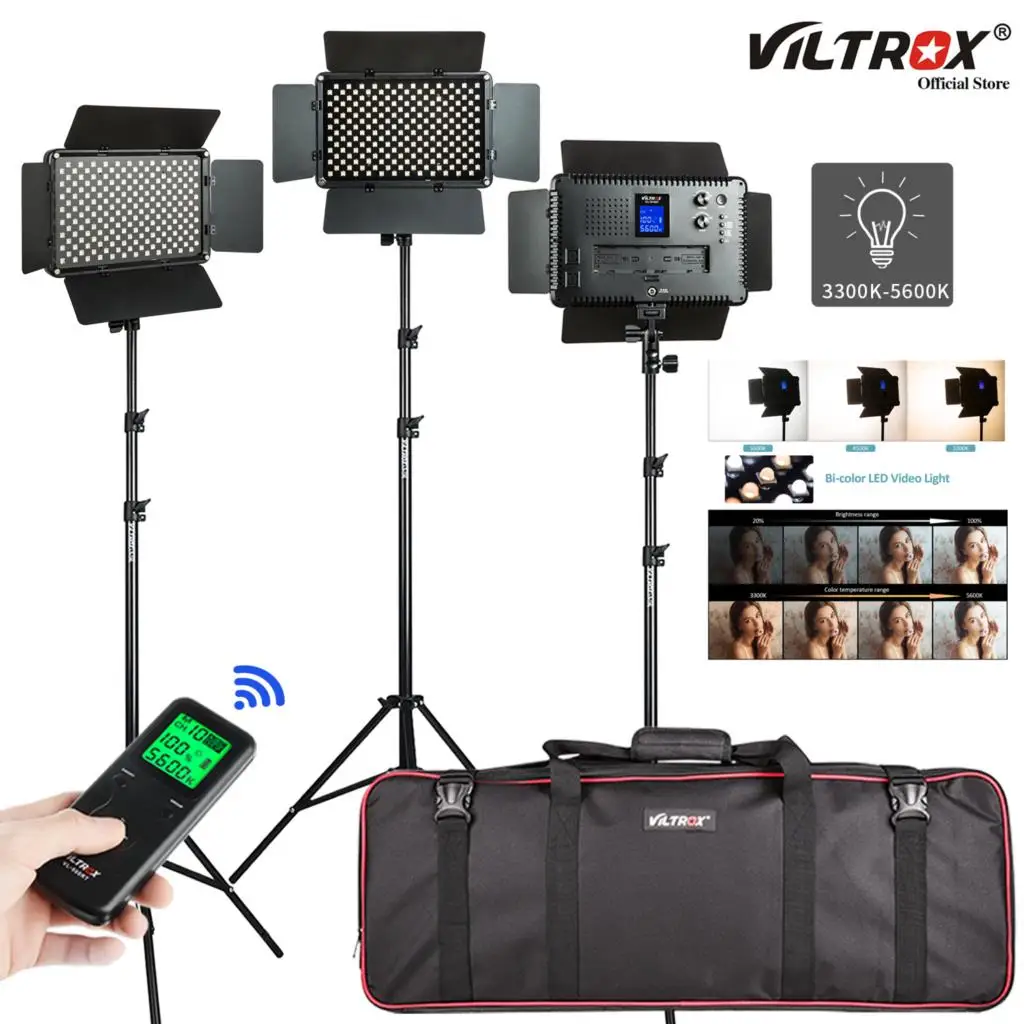 Viltrox VL-S192T 2 светодиодный 3 шт. светодиодная камера фото Светодиодная панель для