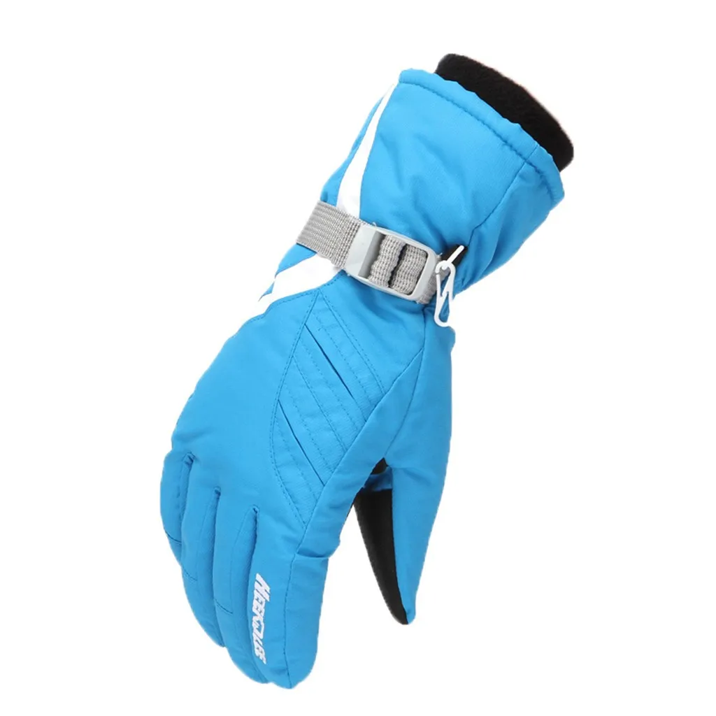 Теплые перчатки зимние детские ветрозащитные перчатки для катания на лыжах, сноуборда, зимние лыжные перчатки для холодной погоды женские сохраняющие тепло водонепроницаемые ветрозащитные