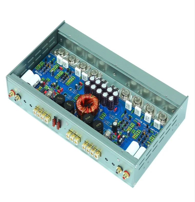 

DC120W Gold sealed transistor automobile power amplifier 12V high power hifi4 channel with output protection on-board power ampl