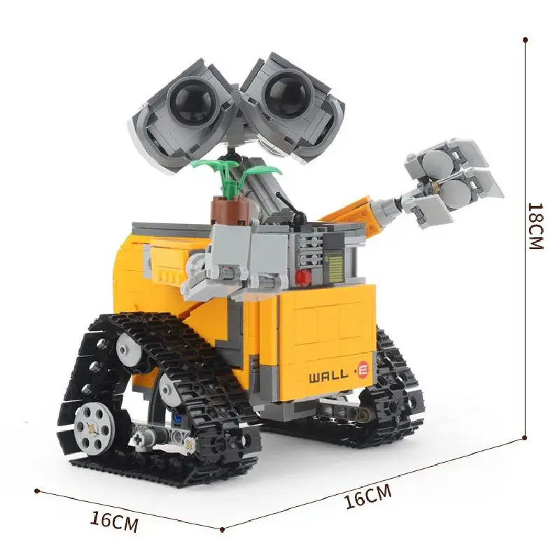 Disney Rc Robot 687pcs Wall E Figure Building Blocks High Tech Figures Wall E Model Diy Educational Toys For Children Kids Action Figures Aliexpress