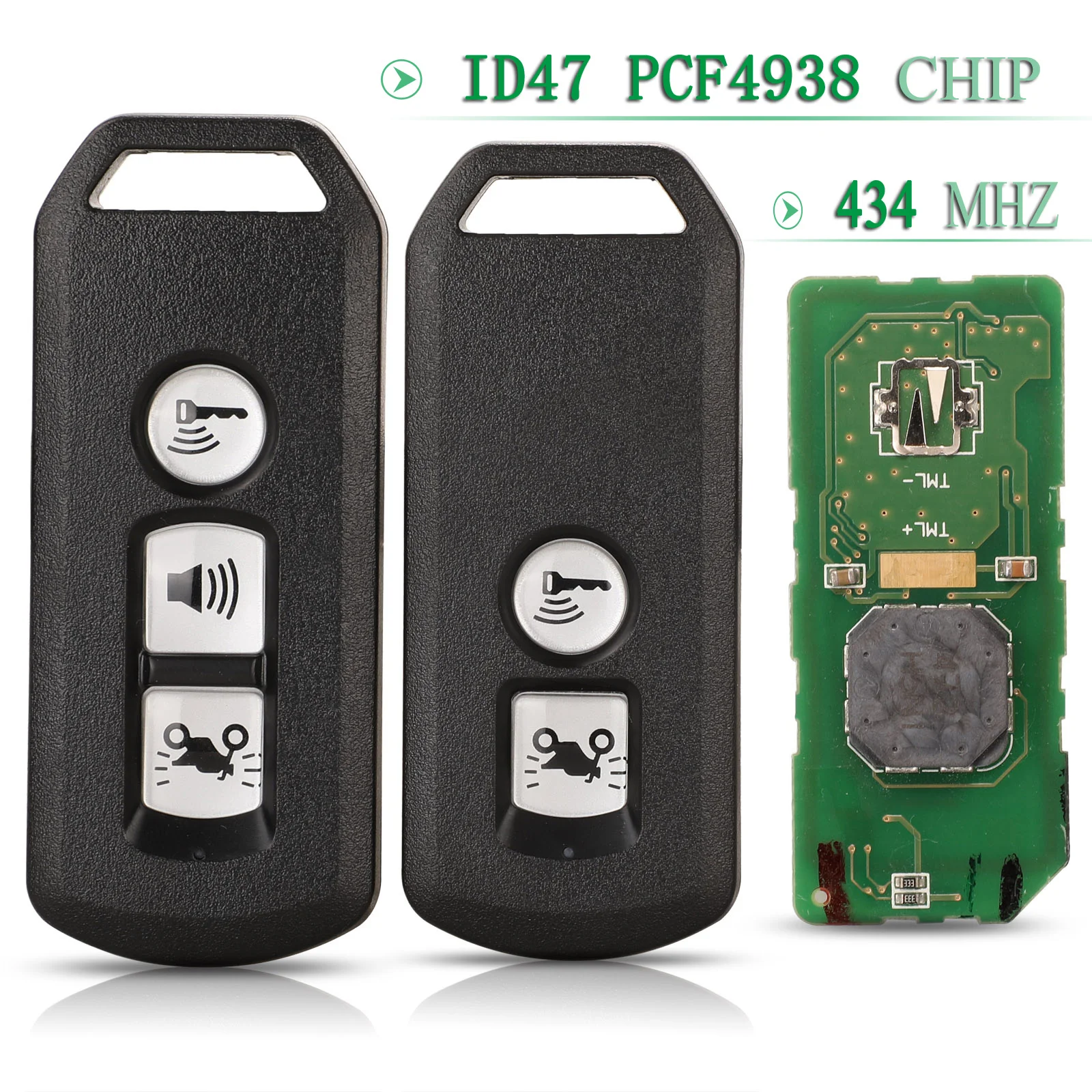 BILCHAVE 2/3 BUTTONS 434MHZ ID47 HONDA REMOTE RMART CAR KEY FOR HONDA  ADV PCX150 REMOTE CONTROL KEY 2018 -2019