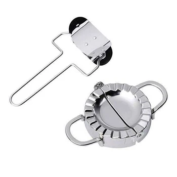 

1set Stainless Steel Dumpling Maker Wraper Dough Cutter Pie Ravioli Dumpling Mould Kitchen Product Cutting Tools Cooking Tools