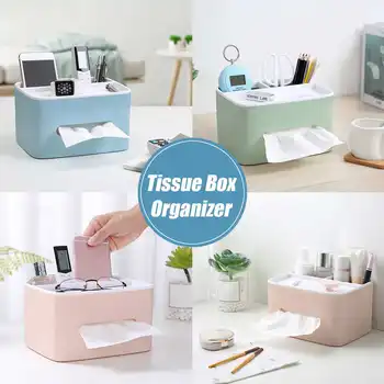 

FREE SHIPPING convenient Plastic Tissue Box Holder Kitchen Storage Box Office Home Organizer Table Tissue Box 3 color