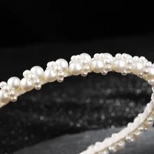 Жемчужные повязки для волос элегантная повязка на голову Женский обруч для волос ободок для девочек аксессуары для волос