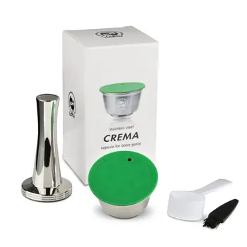 

Stainless Steel Reusable Coffee Capsule Filter Dripper Tamper Compatible with Dolce Gusto Coffee Machine Accessories