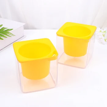 

2 Pcs Hydroponics Plant Water Storage Plastic Bottle Water Absorption Flowerpot Square Bucket With Removable Planting Basket