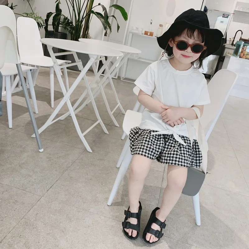 Cong Little Sister/ г. Летние новые стильные детские шорты с гусеничным принтом брюки-кюлоты в Корейском стиле для девочек детские повседневные штаны, модная одежда