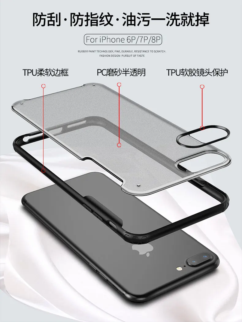 Прозрачный чехол Tigenkey для iPhone 6 plus, 7 plus, 8 plus, разноцветный светильник, мягкий силиконовый чехол