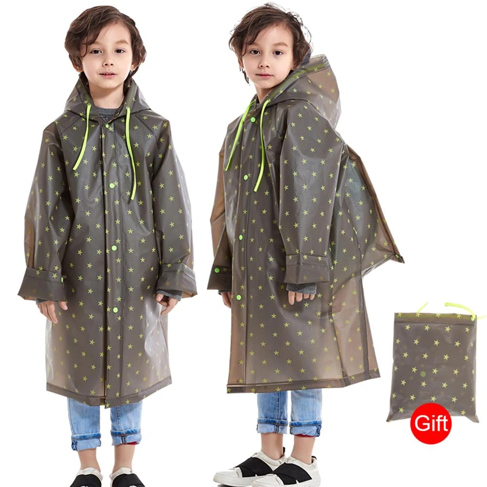 Chubasquero Impermeable para niños, Poncho EVA con mochila escolar, ropa lluvia|Impermeables| - AliExpress