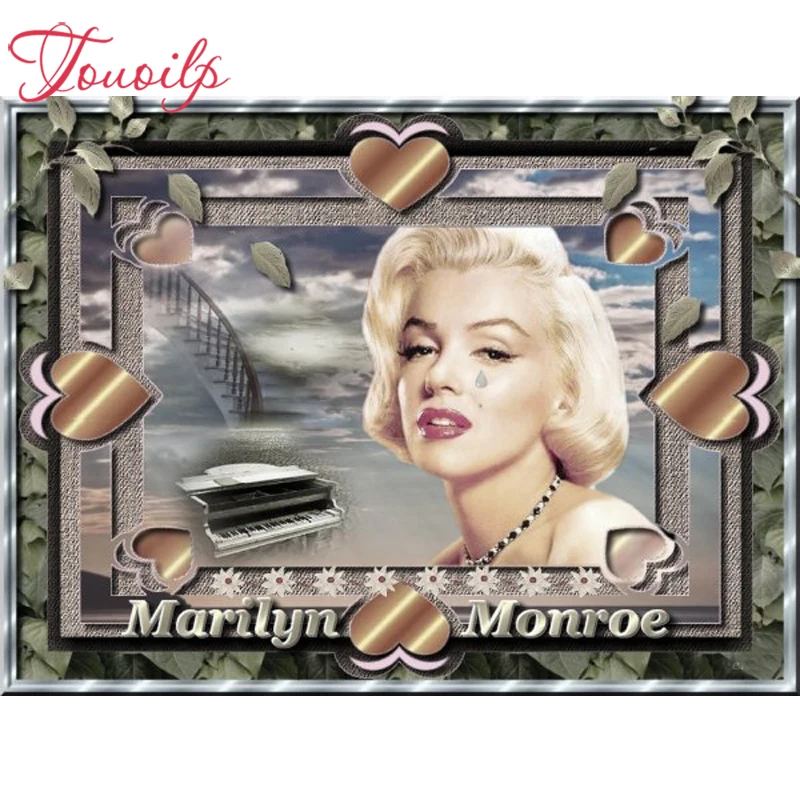 

TOUOILP 5D Diamond Painting"Marilyn Monroe"Diamond Embroidery Full Square&round Cross Stitch Rhinestone Mosaic Painting wedding