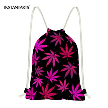 

INSTANTARTS Colorful Tropical Leaves Prints Unisex Large Capacity Storage Bags Unisex Outdoor Foldable Sports Backpacks Bolsa