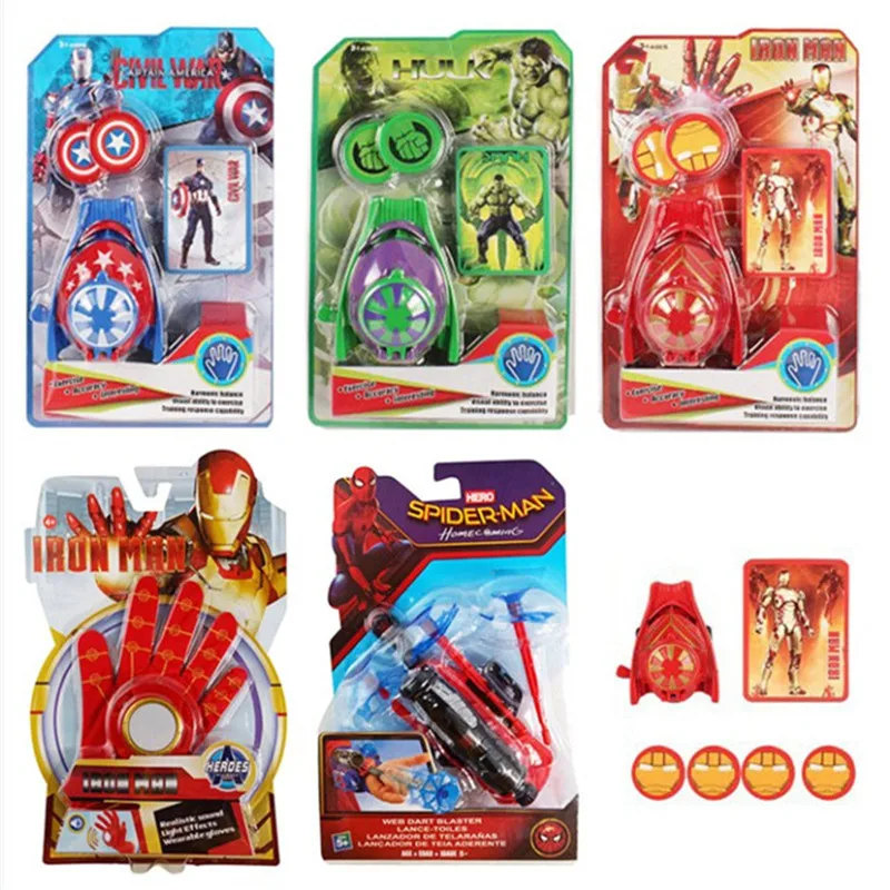 Новый Marvel фигурки игрушки Человек-паук Наручные пусковые установки перчатка