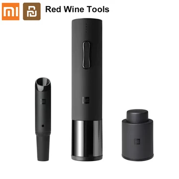 

2020 Huohou Automatic Red Wine Bottle Opener Cap Stopper Fast Decanter Electric Corkscrew Foil Cutter Cork Out Tool