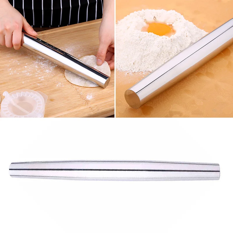 Нержавеющая сталь Скалка металла Скалка Для пекарь печенья и теста Pip