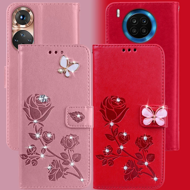 Роскошный кожаный чехол сделай сам для Huawei Honor 50 20 10i 8 9 Lite Pro 30S 30I 20e 20s Nova 8i 5t 3i 2i