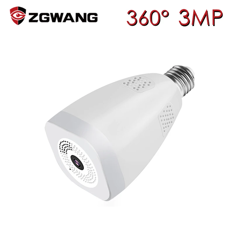 3MP 360 ° Wifi ip камера 1080P HD домашняя беспроводная рыбий глаз панорамный светодиодный