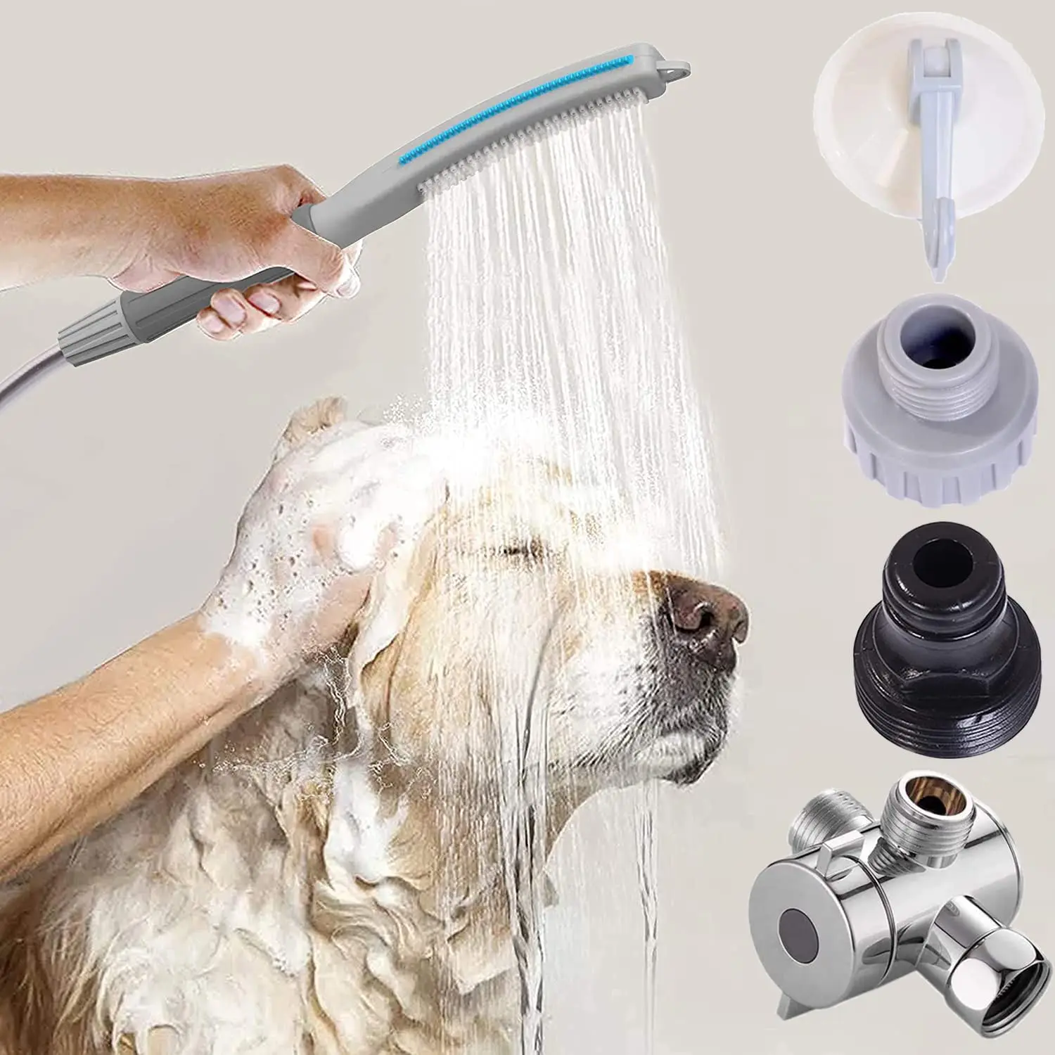 Dog Shower Sprayer Attachment, Dog Shower Head Pet Washer Accessories