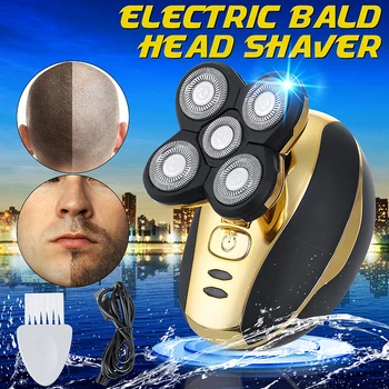 

Electric Shaver Men Head Polish Hair Trimmer 5 heads USB Rechargeable Razor Washable 3D Floating Shaving Machine Wet & Dry