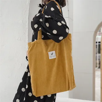 

35*36*5cm NEW Designer Corduroy shopping bag women bag canvas handbags travel Bucket school bags girl shoulder cosmetic bag CH71