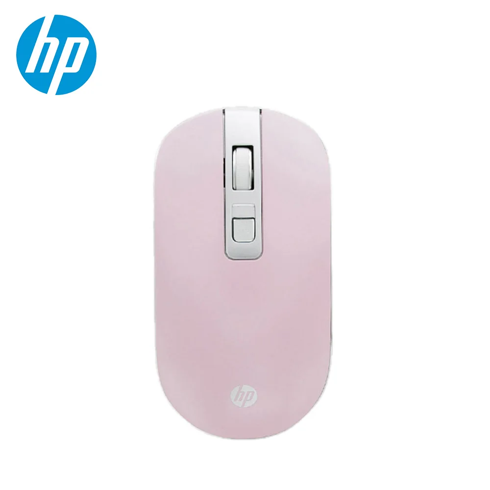 Розовая Беспроводная Бесшумная Мышь HP Kawaii милая облегающая мышь для девочек 1600
