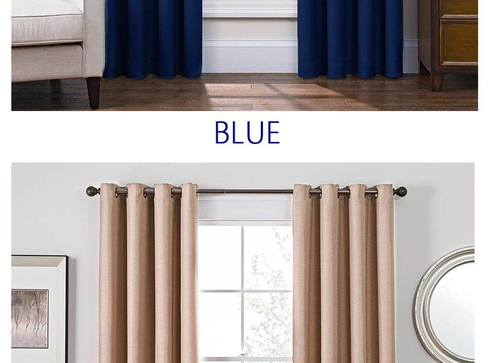 yellow curtains Modern Blackout Curtains Window For Living Room Bedroom Curtain High Shading Thick Blinds Drapes Door black out Curtains Custom white blackout curtains