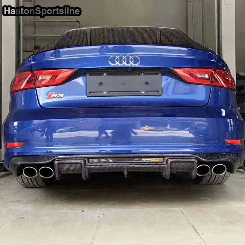 Задний диффузор S3 из углеродного волокна подходит для Audi RS3 S Line Sedan Sportback 2014 ~