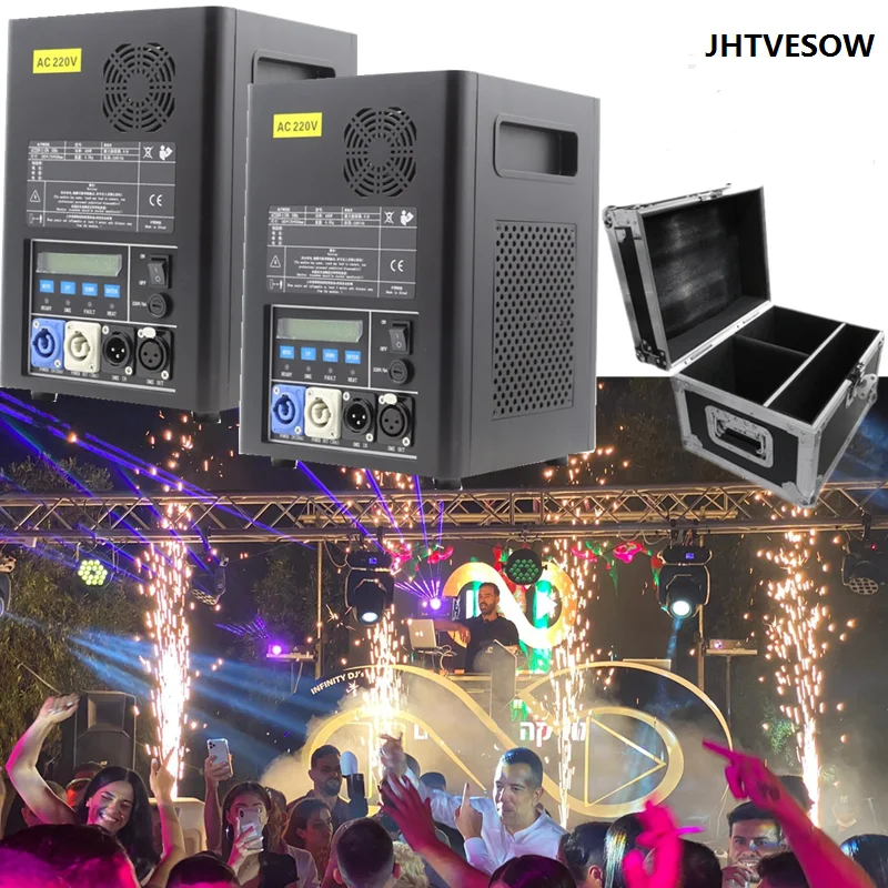 2 Pezzi Di Macchina Scintillante Da 400W 400W Con Flight Case