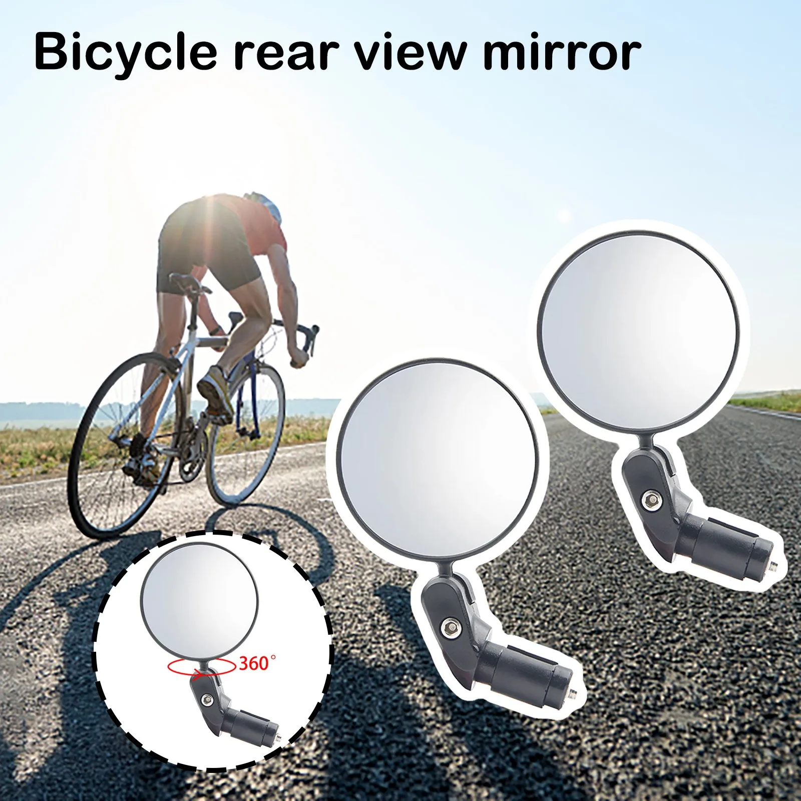 Mtb Mountain Road Bike Rearview Mirror Bicycle 360 Degree Rotation
