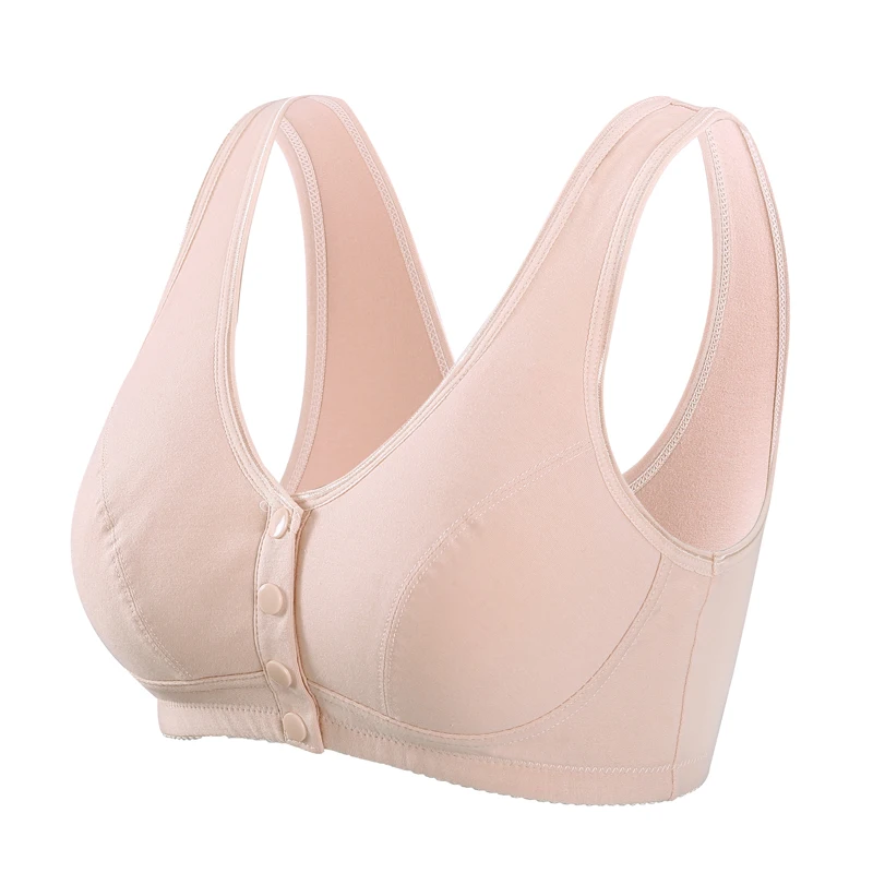 H9643 Front Zipper No Steel Ring Bra After Breast Cancer Surgery Full Cup  Bras Underwear Mastectomy