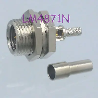 DHL/EMS 50 pcs Connector FME male plug bulkhead crimp RG174 RG316 LMR100 cable straight-d2