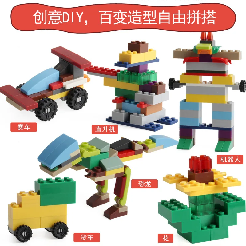 

Small Building Block 1000 Granule Set Basic Parts Assembled Educational Toy