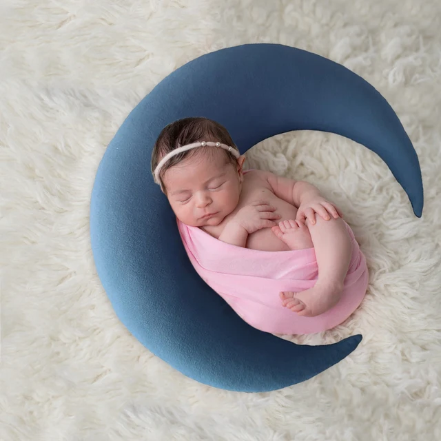 Baby Posing Pillow Crescent Cushion Stars Moon Sets Newborn Photography Props Infants Body Photo Shooting Accessories 3