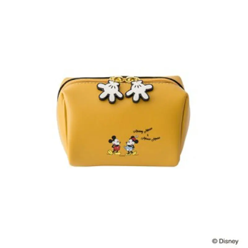 Disney Cosmetic Bag Women Handbag Cute Mickey Multi-function Makeup Women Leather Handbags Waterproof Travel Cosmetic Bag - Цвет: yellow