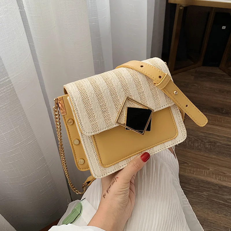 

Summer INS WOMEN'S Bag New Style Fashion 2019 Korean-style Versatile Shoulder Fashion Chain Square Sling Bag