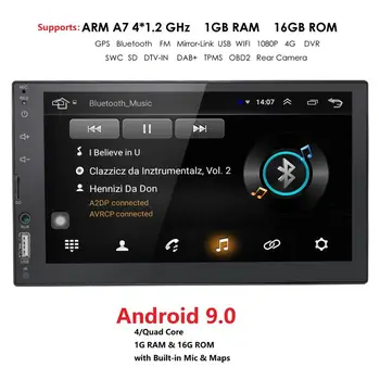 

7'' 1G RAM 2 din Car Radio Android 9 Autoradio Multimedia Player for Nissan Hyundai Kia toyata Chevrolet Ford Suzuki Mitsubishi