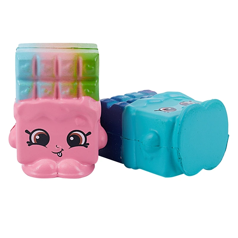2 шт./компл. Kawaii мягкие Jumbo сжатие торта игрушки медленно поднимающийся Galaxy задняя крышка с рисунком радуги Ароматические супер мягкий снятие стресса