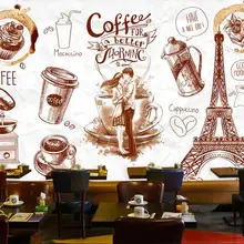 Изготовленный на заказ Европейский стиль ручная роспись пара кофе ресторанный инвентарь Обои для рабочего стола