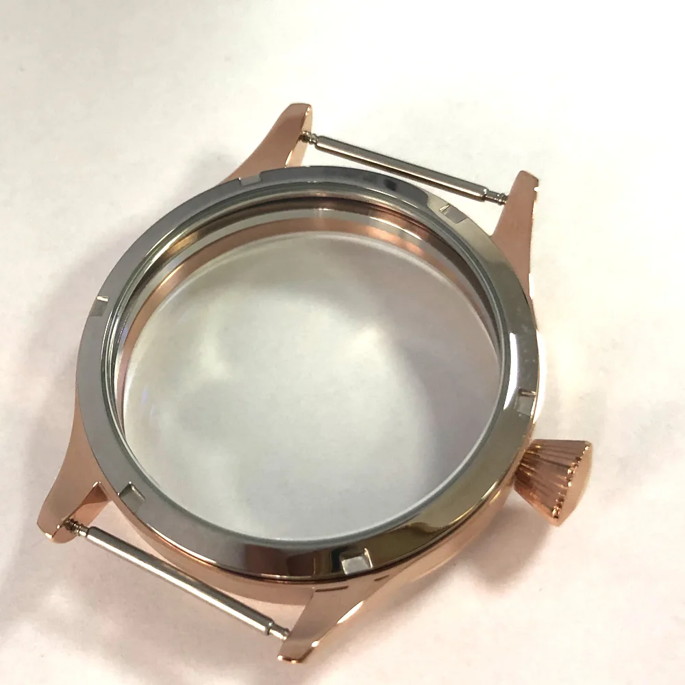 44mmRoseGold часы Чехол подходит приблизительный срок поставки: 6498 6497ST3600Hand заводом 316L Нержавеющая сталь, мужские часы Внутренний диаметр 39,4 мм
