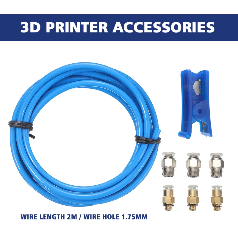 For 3D Printer 1Set Durable PTFE Bowden Tubing XS Series Highest Quality PTFE Tube With Pneumatic Connector Mayitr