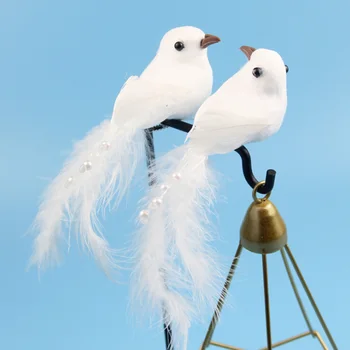 

12 Pcs Simulation Dove Ornaments DIY Artificial Foam Dove Bird Craft Decoration for Home Office Garden Wedding Decor