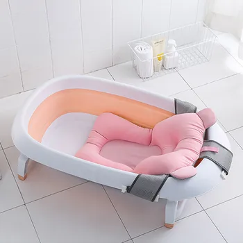 

Baby bath sponge bath artifact can sit and lie baby bath net bath rack newborn bath bed floating mat Bath Seat Support Mat