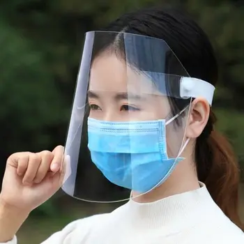 

Clear Safety Face Mask Anti-fog Shield Adjustable Kitchen Screen Shield Screen Mask Dust-Proof Face Protector Eye Protection
