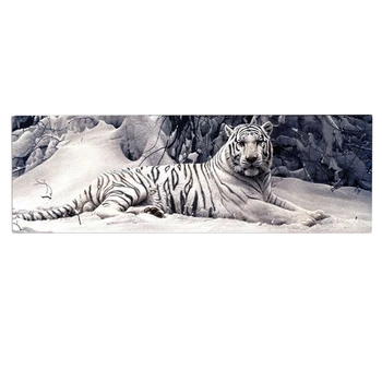 

48x160Cm Diamond Embroidery 5D Diy Diamond Painting Cross Stitch White Tiger Round Diamond Animals Home Paintings Hobbies Crafts