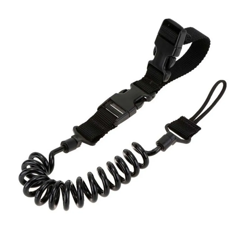 

Tactical Lanyard Multi-function Gun Sling Portable Elastic Keychain Anti Theft Chain Camera Cellphone Holder Rope for Hunting
