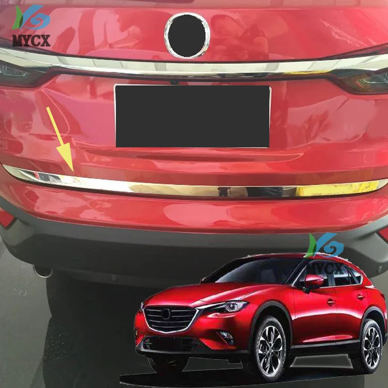 Для Mazda CX-4 CX4 CX 4 Задняя Крышка багажника из нержавеющей стали Накладка аксессуары для автомобиля Задняя Крышка багажника