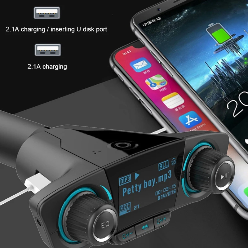 Автомобильный MP3-плеер автомобильный bluetooth-приемник U диск 12V24V Универсальный Aux автомобильный bluetooth-приемник