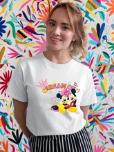 

Mickey Minnie Sweetheart Women Tshirt 2022 New Arrivals Fashion Ladies Summer Harajuku Shirt Cartoon Disney Youth Woman Tops